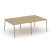 Рабочая станция 4 места ES.D.RS-4.2-VK (2360х1500х750) (Тиквуд Светлый/Металл Латте)