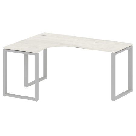 Стол криволинейный левый Metal System Style БО.СА-4 Л 1600x1200x750 (Дуб Наварра/Серый металл)
