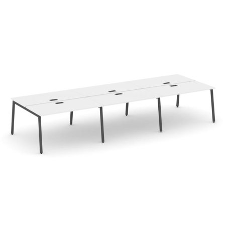 Рабочая станция 2-х сторонняя SN-4A.DRS-084 (4740х1632х750) (Белый/Металл Антрацит)