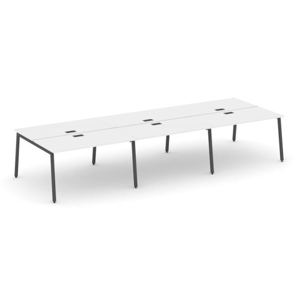 Рабочая станция 2-х сторонняя SN-4A.DRS-084 (4740х1632х750) (Белый/Металл Антрацит)