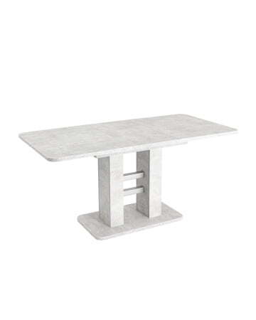 Стол Elephant раскладной 120-160*80 бетон/алюминий (Стол обеденный ELEPHANT серый)