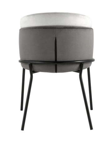 Стул Дабл велюр тёмно-серый со светло-серой вставкой (Стул Дабл темно-серый, светло-серый)