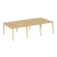 Рабочая станция на деревянных опорах Onix Wood OW.D.RS-6.1.7 2940x1475x750 (Тиквуд Светлый/Дуб Темный)