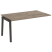 Проходной наборный элемент переговорного стола на деревянных опорах Onix Wood OW.NPRG-4 1580x980x750 (Тиквуд Светлый/Дуб Темный)
