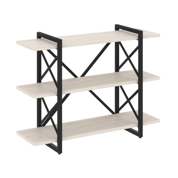 Стеллаж на регулируемых опорах-3 полки VR.L-MST.O-3.8V 1200x400x910 (Денвер Светлый/Черный металл)
