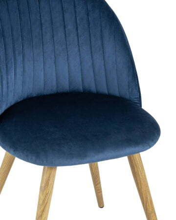 Стул Лион Страйпс велюр голубой (Стул Лион голубой)