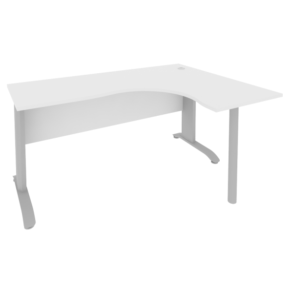 Стол криволинейный правый Riva ПЛ.СА-4 Пр 1600x1200x750 (Белый/Металлик)