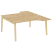 Рабочая станция на деревянных опорах Onix Wood OW.D.SA-1 1580x1995x750 (Тиквуд Светлый/Дуб Темный)