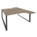 Рабочая станция на О-образном м/к Onix O.MO-D.SA-4 1580x2395x750 (Тиквуд Темный/Белый Металл)