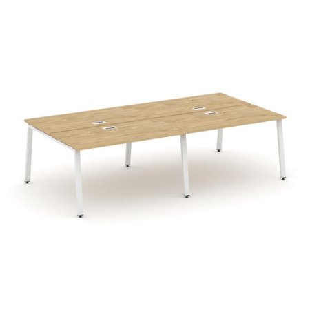 Рабочая станция 2-х сторонняя SN-6A.DRS-032 (2360х1232х750) (Тиквуд Светлый/Металл Белый)