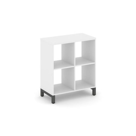 Каркас стеллажа 2 яруса SN.KS-220 (754х400х881) (Белый/Металл Антрацит)