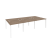 Рабочая станция на П-образном м/к Onix O.MP-D.RS-6.1.7 2940x1475x750 (Тиквуд Темный/Белый Металл)