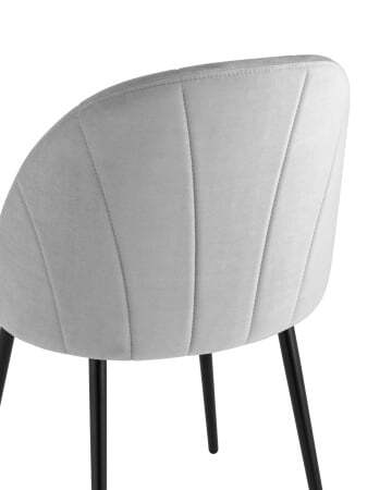Стул Логан велюр светло-серый (Стул кухонный Логан светло-серый)