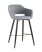 Стул барный Саймон велюр серый (Стул барный Саймон серый)