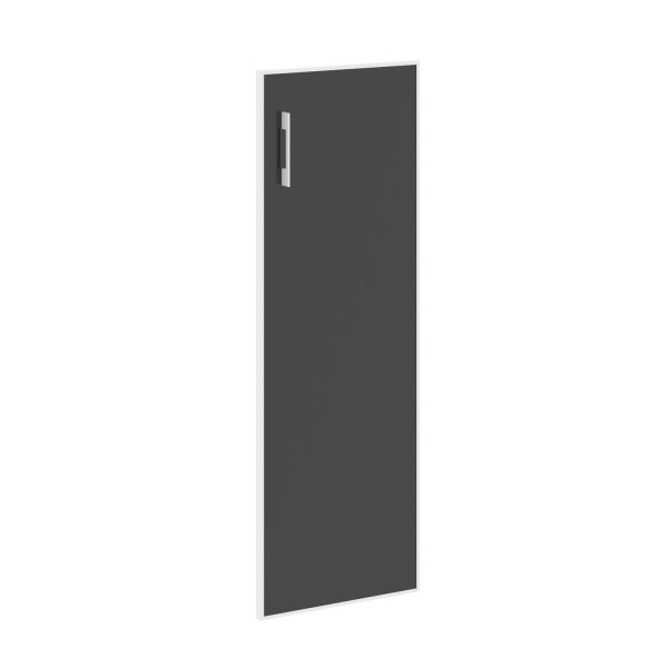 Дверь стеклянная черная правое в раме среднее Lacobel LT.S-2 R (R) Black (Черный)