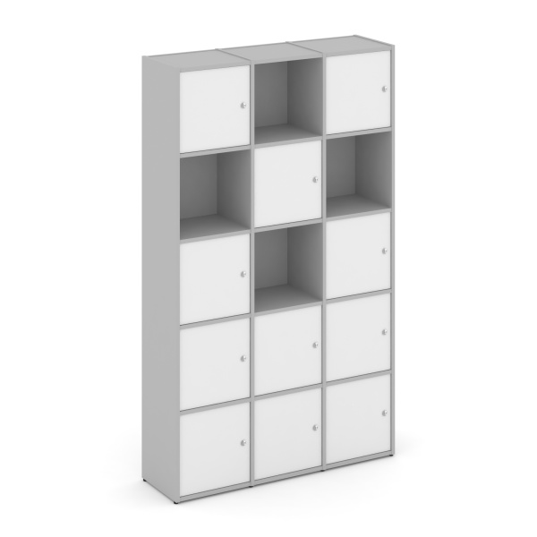 Стеллаж Locker Plus LK.K-009 1188x350x1983 (Серый | Белый)