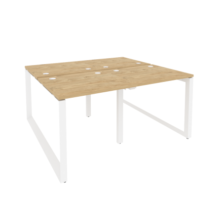 Рабочая станция на О-образном м/к Onix O.MO-D.RS-4.0.7 1560x1475x750 (Тиквуд Светлый/Белый Металл)