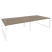 Рабочая станция на О-образном м/к Onix O.MO-D.RS-4.4.7 3160x1475x750 (Тиквуд Темный/Белый Металл)