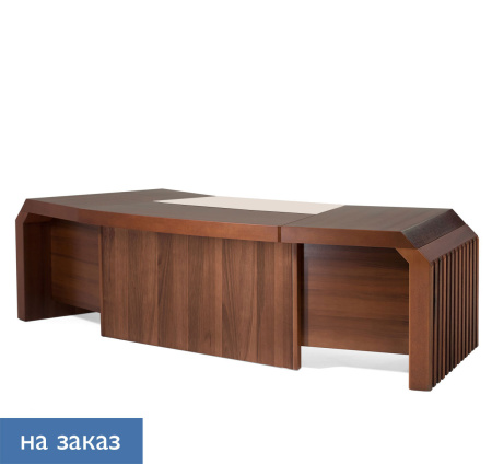 MARE Стол для руководителя 290 см (Итальянский орех/Бежевый)