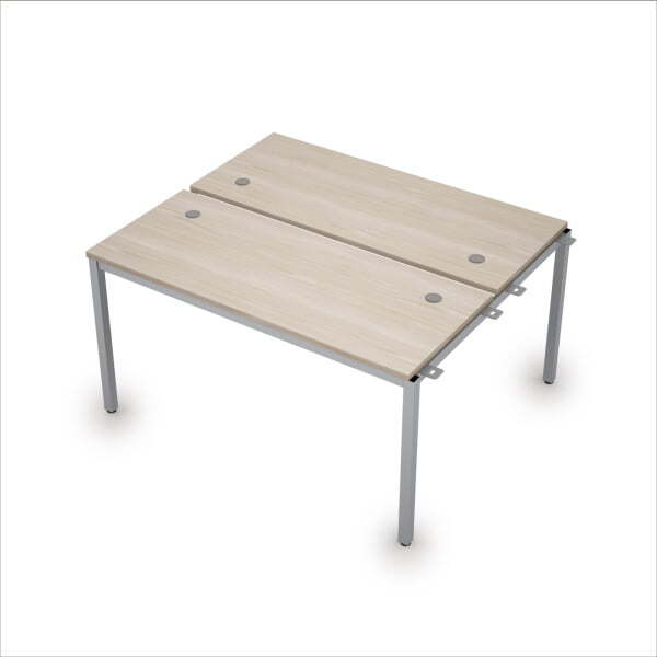 6МБН.269 Сдвоенные бенч-системы, начальный модуль (1400x1235x750) (Шамони светлый/Алюминий матовый)