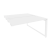 Стол-приставка двойной на О-образном м/к к опорным элем. Onix O.MO-D.SPR-3.7 1380x1475x750 (Тиквуд Темный/Белый Металл)
