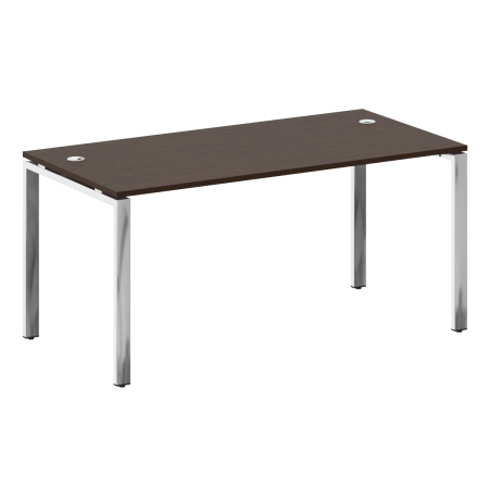 Стол рабочий руководителя на П-обр. м/к БП.СРР-4.8 1600x800x750 (Венге Цаво/Нерж. Сталь)