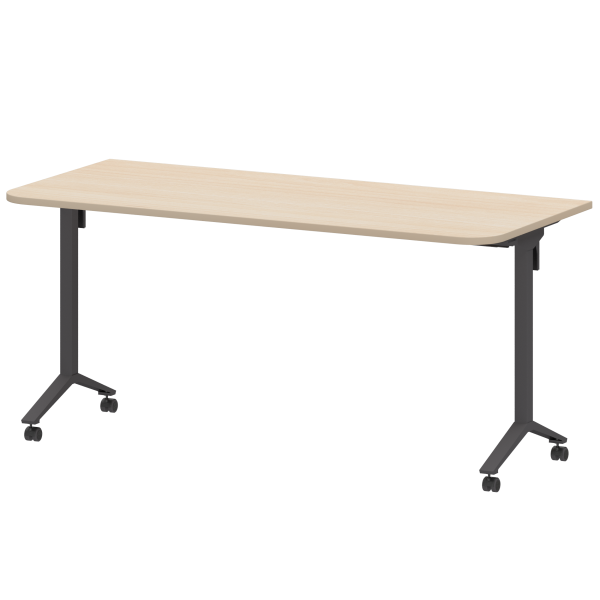 Стол мобильный складной радиусный Моби МБ22-160.70Р 1600x700x750 (Бук/Антрацит)