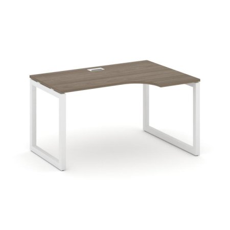 Стол рабочий эргономичный SN-5O.SPA-011(R) (1380х700/980х750) (Вяз Благородный/Металл Белый)