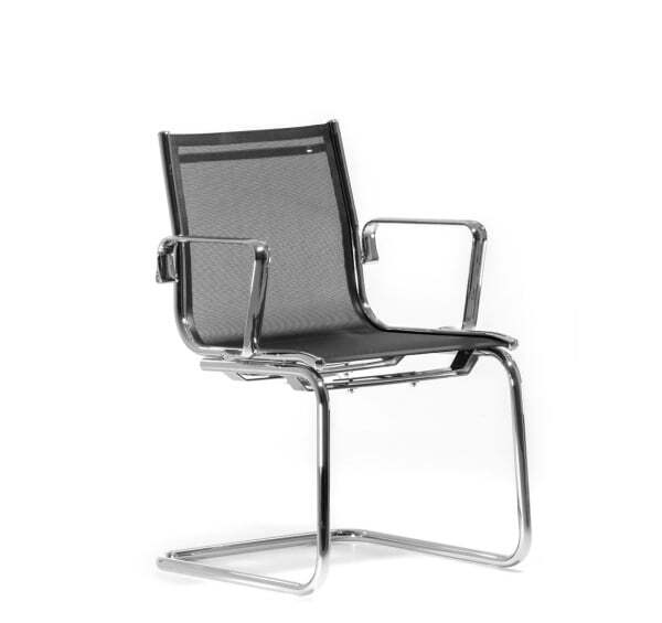 LIGHT-MESH/C Кресло на полозьях (Черный)