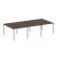 Рабочая станция на 6 раб. мест Metal System Style БП.СМ-6.1 3000x1475x750 (Дуб Наварра/Серый металл)