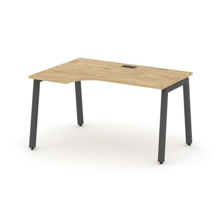 Стол рабочий эргономичный SN-5A.SPA-012(L) (1580х700/980х750) (Тиквуд Светлый/Металл Антрацит)