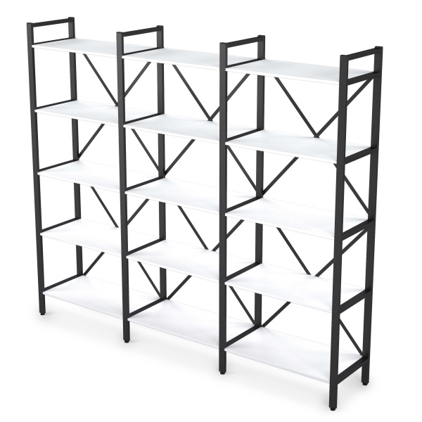 10СТ.001 Стеллаж тройной (2320x400x2000) (Белый премиум)