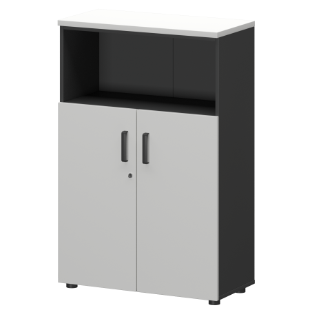 Шкаф Смарт СМШ-38Д2 Тип2 792x380x1214 (Графит/Белый)