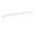 Рабочая станция на П-образном м/к Onix O.MP-RS-3.3.8 4140x800x750 (Тиквуд Темный/Белый Металл)