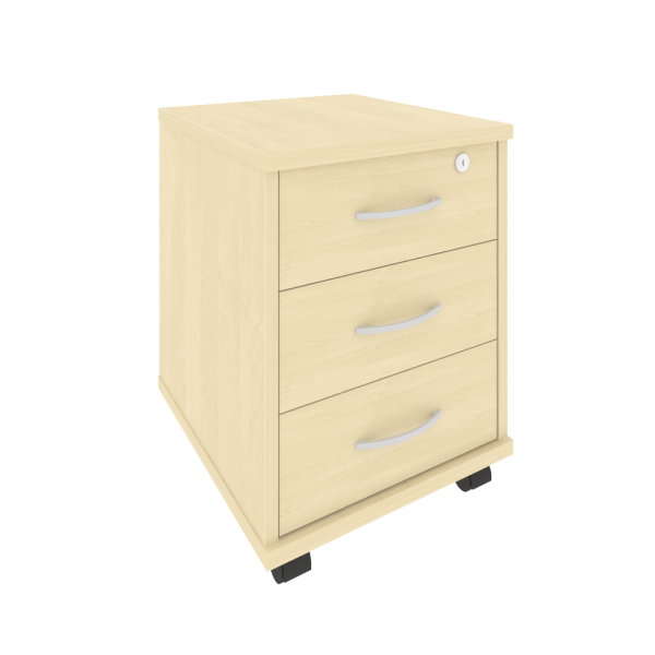 Тумба подкатная 3 ящ. фолдинг в комплекте Riva А.ТМ-3F 420x450x556 (Клен)