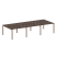 Рабочая станция на 6 раб. мест Metal System Style БП.СМ-6.2 3600x1475x750 (Дуб Наварра/Серый металл)