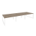 Рабочая станция на О-образном м/к Onix O.MO-D.RS-6.3.7 4140x1475x750 (Тиквуд Темный/Белый Металл)