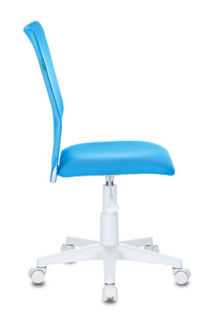 Кресло детское KD-9 голубой TW-31 TW-55 сетка/ткань крестов. пластик пластик белый (Голубой)