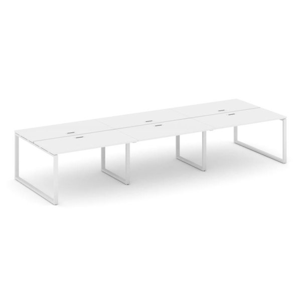 Рабочая станция 2-х сторонняя SN-6O.DRS-064 (4740х1232х750) (Белый/Металл Белый)
