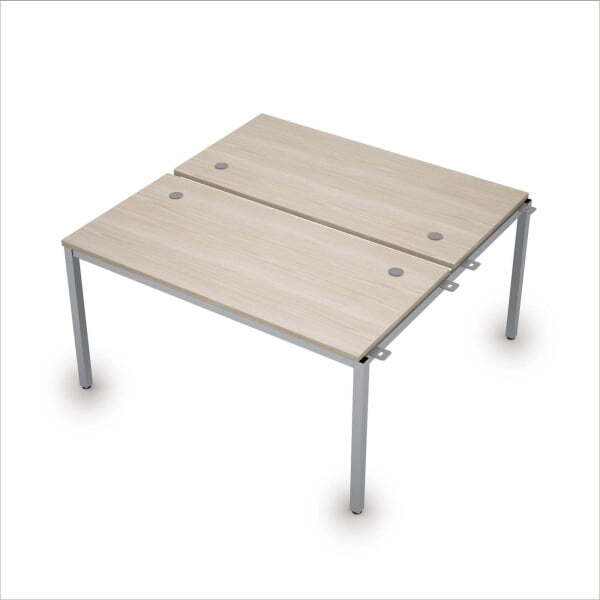 6МБН.279 Сдвоенные бенч-системы, начальный модуль (1400x1435x750) (Шамони светлый/Алюминий матовый)