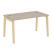 Стол руководителя на деревянных опорах Onix Wood Direct OW.SRR-3.8 1380x800x750 (Тиквуд Темный/Дуб Светлый)