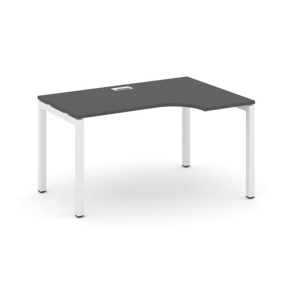 Стол рабочий эргономичный SN-5P.SPA-021(R) (1380х800/980х750) (Антрацит/Металл Белый)