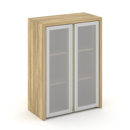 Шкаф средний широкий Corner COR.ST-2.4R (900x450x1231) (Гикори Песочный-Ваниль | Сатин)