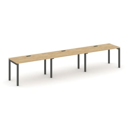 Рабочая станция 1 сторонняя SN-5P.ORS-042 (3540х700х750) (Тиквуд Светлый/Металл Антрацит)