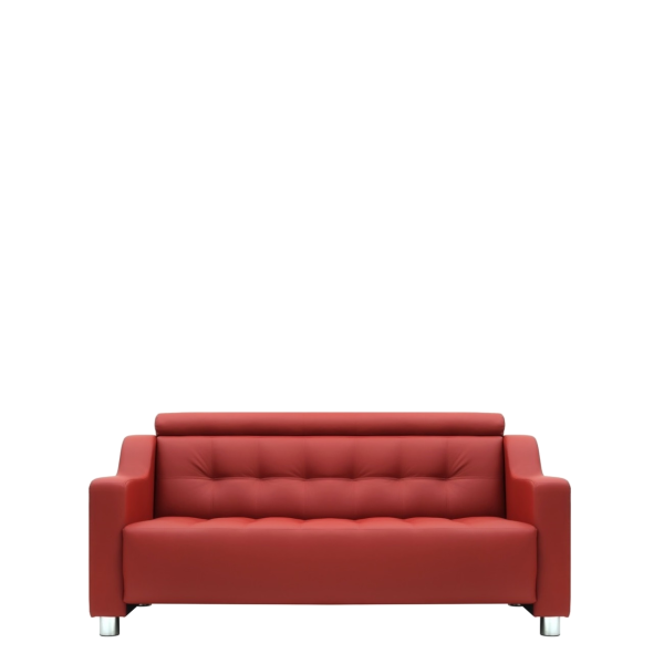 Диван офисный Неаполь (А-04) 2-х местный (Красный)