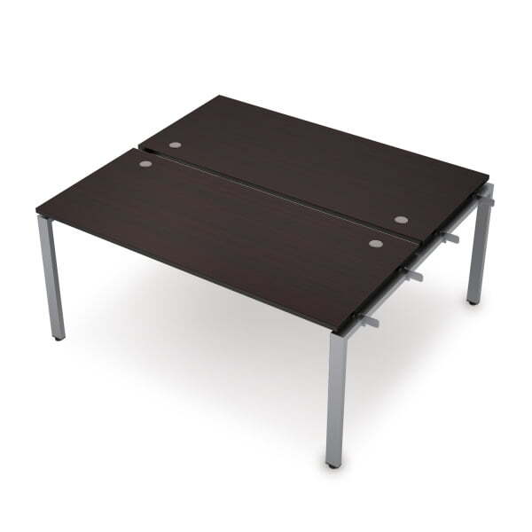 6МБН.6277 Бенч-система на 2 рабочих места, начальный модуль (1000x1435x750) (Венге/Алюминий матовый)