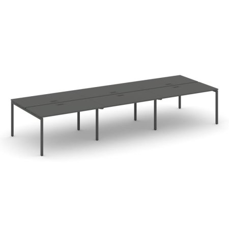 Рабочая станция 2-х сторонняя SN-4P.DRS-064 (4740х1232х750) (Антрацит/Металл Антрацит)