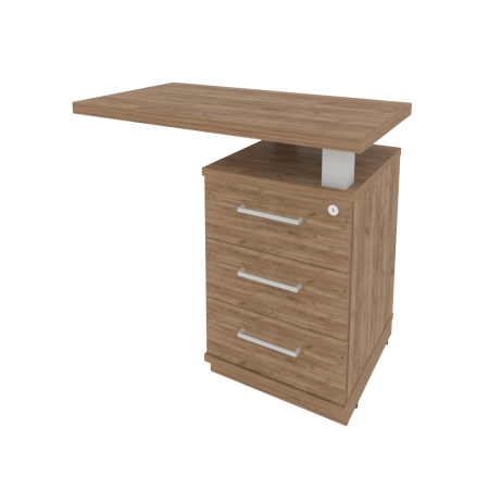 Тумба приставная с топом правая First KTP-1R 900x500x765 (Дуб Табак)