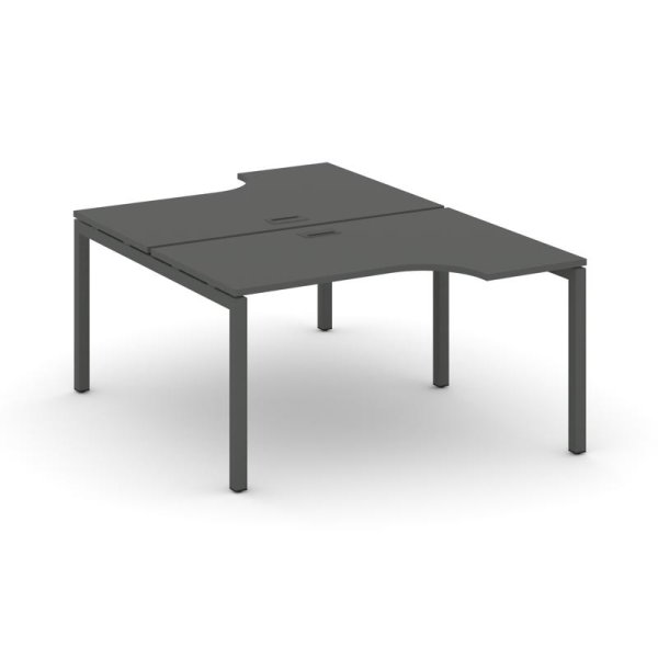 Рабочая станция эргономичная SN-5P.DRPA-011 (1380х1432/1992х750) (Антрацит/Металл Антрацит)