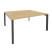 Рабочая станция на П-образном м/к Onix O.MP-D.RS-2.4.7 1580x1475x750 (Тиквуд Темный/Белый Металл)